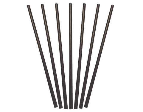 MPM Straw Regular Paper Black 250 units per pk