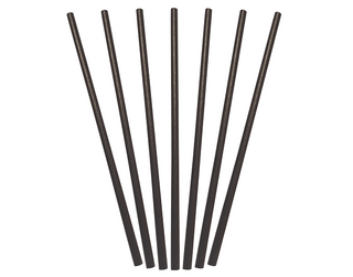 MPM Straw Regular Paper Black 250 units per pk