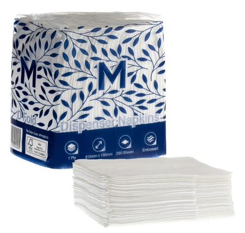 Matthews D-Fold White 1-Ply Dispenser 250Slve