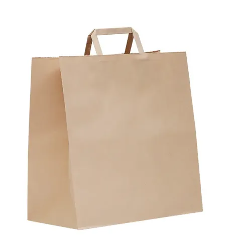 Green Choice Large Flat Handle 320W x 340H 175mm gusset Paper Bag