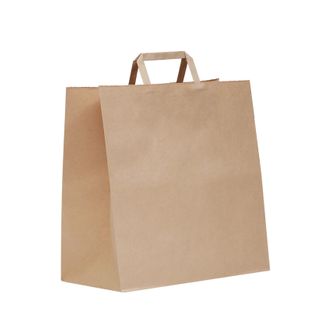 Green Choice Large Paper Takeaway Bag Flat Paper Handle