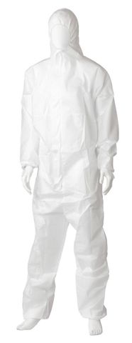 Matthews Premium Single Use SMS Coveralls Overalls Type 5/6 White Size M 50gsm