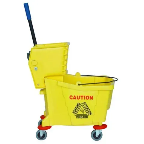 NZ Janitor Yellow Press Bucket 36L