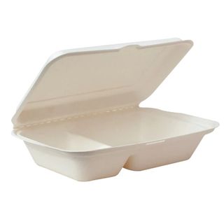 Green Choice Sugar Cane 2 Compartment Rectangular Clam Shell 50 units per slve