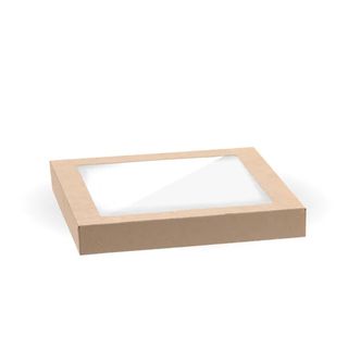 Biopak Small BioBoard Catering Tray PLA Window Lid ea