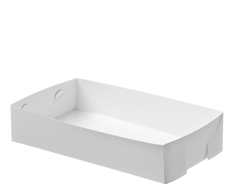 Castaway Tray Medium 220x150x50mm Folding Paper Food Tray 200 units per pk
