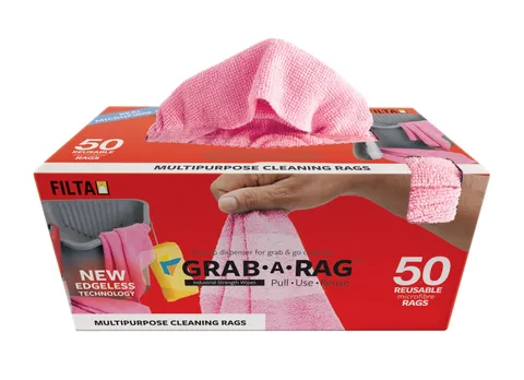 Filta Grab-A-Rag Red Microfibre Rags 50pk 300x300