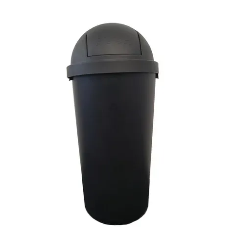 Black 45L Bullet Rubbish Bin