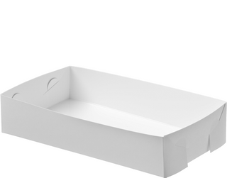 Castaway Tray Large 250x180x58mm Folding Paper Food Tray 200 units per pk