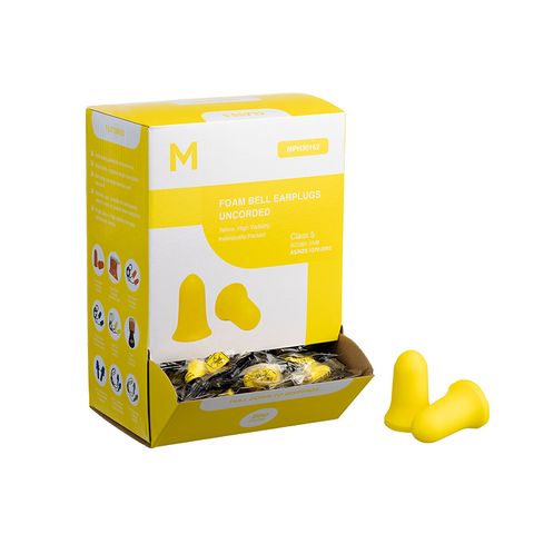Matthews 200 pr Pck Uncorded Bell Ear Plugs Class 5 Yellow 27.0dB