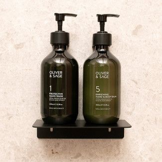 Healthpak Double Bottle Black Aluminium Shelf