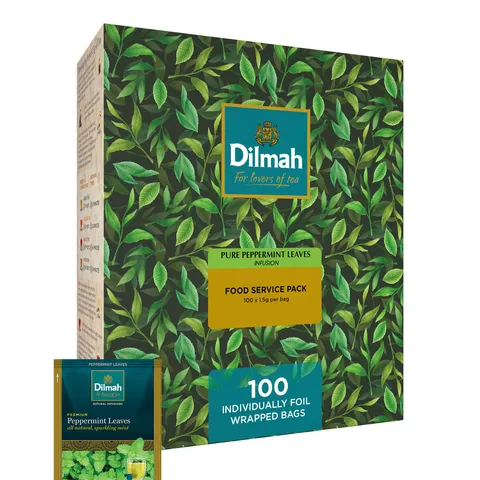 Dilmah Tea Bags Peppermint Infusion Foil Enveloped 100 units per pk