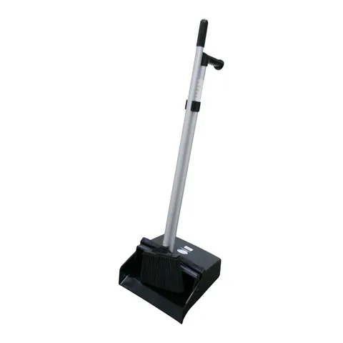 Filta Black Commercial Lobby Dust Pan & Brush Set