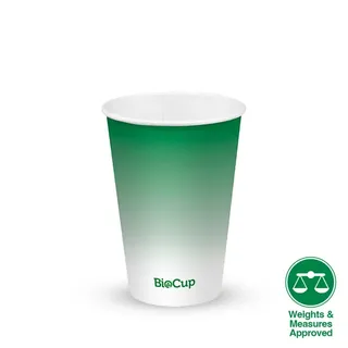 Biopak 420ml / 14oz (90mm) Green Cold Paper BioCup 50 units per slve