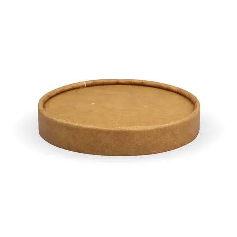 Biopak 250ml / 8oz Kraft Paper BioBowl Lid 25 units per slve