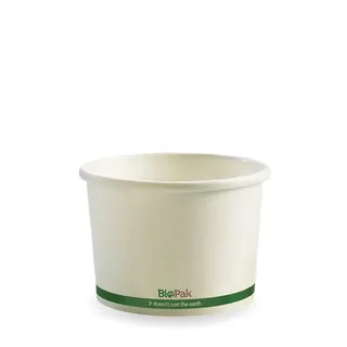 Biopak 250ml / 8oz White BioBowl 50 units per slve