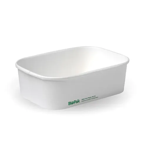 Biopak 650ml White BioBoard Takeaway Base 50 units per slve