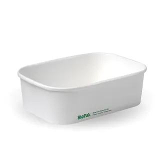 Biopak 650ml White BioBoard Takeaway Base 50 units per slve