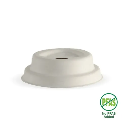 Biopak 63mm / 4oz Natural Plant Fibre BioCup Lid 50 units per slve