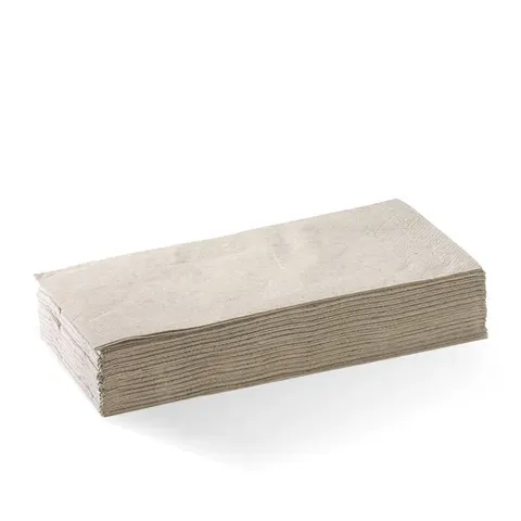 Biopak 2-Ply 1/8 Fold Natural Dinner BioNapkin 100 units per slve