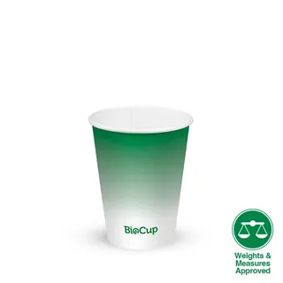 Biopak 280ml / 8oz (80mm) Green Cold Paper BioCup 50 units per slve