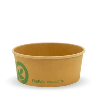 Biopak 750ml Medium Kraft BioBowl 50 units per slve