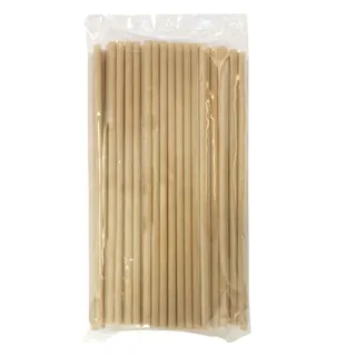 Hi IQ Sugarcane Straw 6mmX140mm straight cut/unwrapped 250 per pk