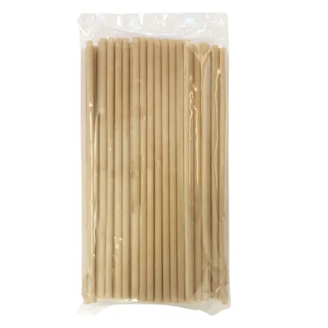 Hi IQ Sugarcane Straw 6mmX140mm straight cut/unwrapped 250 per pk