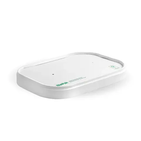 Biopak 500-1,000ml White Paper BioBoard Takeaway Lid 25 units per slve