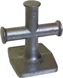 BOLLARD ALLOY CROSS PLAIN 80MM