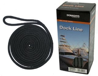 NYLON BRAIDED DOCKLINE BLACK 10X4.6MTR