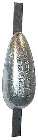 Sacrificial Zinc Hull Anodes - Teardrop with Galv Strap