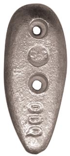 ANODE TEARDROP HOLES 90X39X18MM 0.26KG