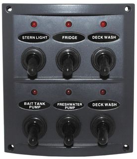 SWITCH PANEL NYL DLX  GREY 6G LED