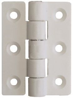 HINGE BUTT NYL WHITE 45X33MM