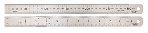 TOLEDO RULE 1000mm SS METRIC & IMPERIAL DOUBLE SIDED