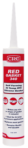 CRC RED 340C HI-TEMP RTV SILICONE GASKET 300g CARTRIDGE