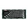 TOPTUL DOUBLE RING WRENCH SET 75deg OFFSET 8pc 6-22mm