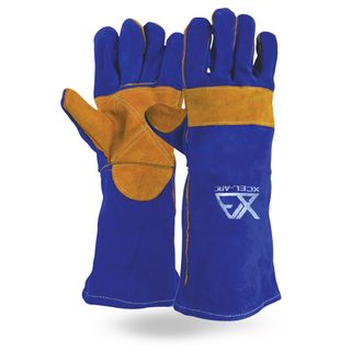 XCEL-ARC WELDING GAUNTLETS L BLUE (PAIR)