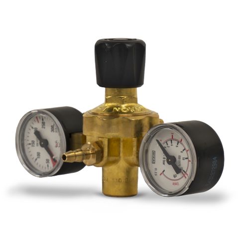 DISPOSABLE GAS CYLINDER REGULATOR W/ GAUGES