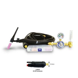 XCEL TIG KIT2 XA17Vx4M DIN35-50 TORCH SPARES & ARGON REG