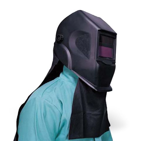 LEATHER HELMET BIB SET NECK PROTECTION FRONT & BACK FOR WELDING XCEL-ARC