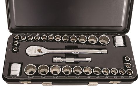 GEARWRENCH 31pc 1/2dr MET/SAE SOCKET SET