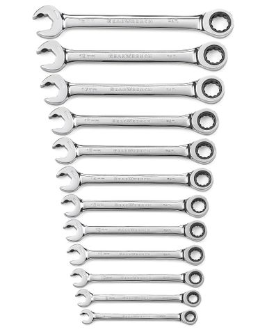 GEARWRENCH METRIC SPANNER 12pc SET RATCHET RING & RATCHET OE