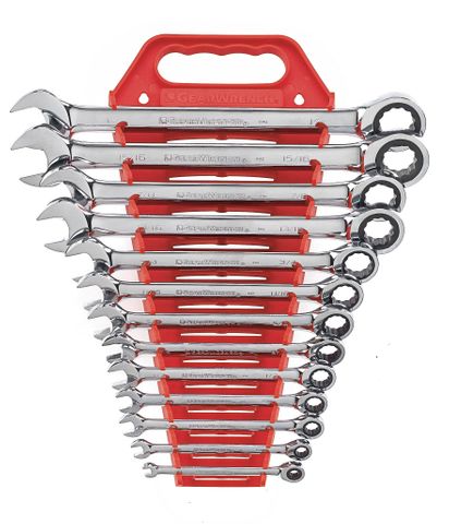 GEARWRENCH COMBINATION RATCHET WRENCH SAE 13pc SET 1/4-1in