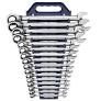 GEARWRENCH COMB REV-RATCHET/OE WRENCH MET 16pc SET IN ROLL w/BONUS 9509NR