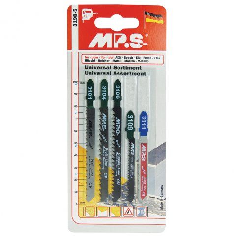 JIGSAW BLADE ASST EUROSHANK PK5 MPS (3101 3104 3106 3109 3111)