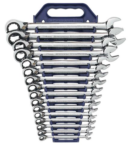 GEARWRENCH COMB REV-RATCHET/OE WRENCH MET 16pc SET