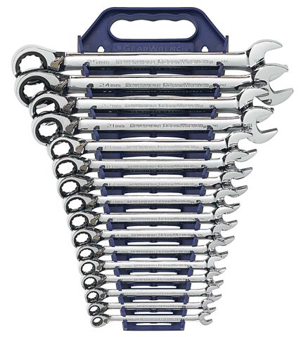 GEARWRENCH COMB REV-RATCHET/OE WRENCH MET 16pc SET