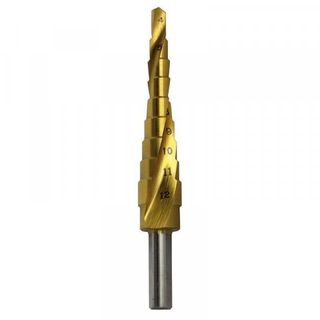 ALPHA 4MM-12MM GOLD SPIRAL FLUTE STEP DRILL